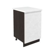 Шкаф нижний ШН 500 Корпус: ЛДСП венге 16мм; фасад: фрезеровка Бруклин, МДФ бетон белый 16мм