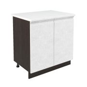 Шкаф нижний ШН 800 Корпус: ЛДСП венге 16мм; фасад: фрезеровка Бруклин, МДФ бетон белый 16мм