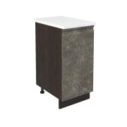 Шкаф нижний ШН 400 Корпус: ЛДСП венге 16мм; фасад: фрезеровка Бруклин, МДФ бетон коричневый 16мм