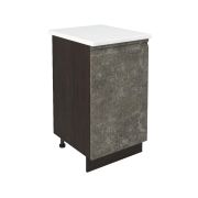Шкаф нижний ШН 450 Корпус: ЛДСП венге 16мм; фасад: фрезеровка Бруклин, МДФ бетон коричневый 16мм