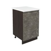 Шкаф нижний ШН 500 Корпус: ЛДСП венге 16мм; фасад: фрезеровка Бруклин, МДФ бетон коричневый 16мм