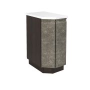 Шкаф нижний торцевой ШНТ 360 Корпус: ЛДСП венге 16мм; фасад: фрезеровка Бруклин, МДФ бетон коричневый 16мм