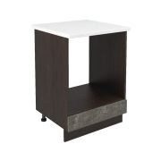 Шкаф нижний духовой ШНД 600 Корпус: ЛДСП венге 16мм; фасад: фрезеровка Бруклин, МДФ бетон коричневый 16мм