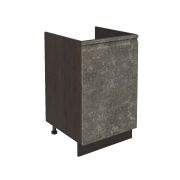 Шкаф нижний под мойку ШНМ 500 Корпус: ЛДСП венге 16мм; фасад: фрезеровка Бруклин, МДФ бетон коричневый 16мм