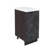 Шкаф нижний ШН 400 Корпус: ЛДСП венге 16мм; фасад: фрезеровка Бруклин, МДФ бетон черный 16мм