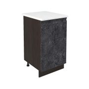 Шкаф нижний ШН 450 Корпус: ЛДСП венге 16мм; фасад: фрезеровка Бруклин, МДФ бетон черный 16мм