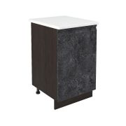 Шкаф нижний ШН 500 Корпус: ЛДСП венге 16мм; фасад: фрезеровка Бруклин, МДФ бетон черный 16мм