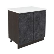 Шкаф нижний ШН 800 Корпус: ЛДСП венге 16мм; фасад: фрезеровка Бруклин, МДФ бетон черный 16мм
