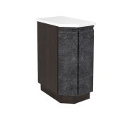 Шкаф нижний торцевой ШНТ 360 Корпус: ЛДСП венге 16мм; фасад: фрезеровка Бруклин, МДФ бетон черный 16мм