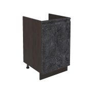 Шкаф нижний под мойку ШНМ 500 Корпус: ЛДСП венге 16мм; фасад: фрезеровка Бруклин, МДФ бетон черный 16мм