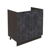 Шкаф нижний под мойку ШНМ 800 Корпус: ЛДСП венге 16мм; фасад: фрезеровка Бруклин, МДФ бетон черный 16мм
