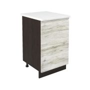 Шкаф нижний ШН 500 Корпус: ЛДСП венге 16мм; фасад: фрезеровка Бруклин, МДФ клен скандинавский 16 мм