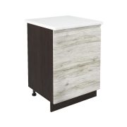 Шкаф нижний ШН 600-1 Корпус: ЛДСП венге 16мм; фасад: фрезеровка Бруклин, МДФ клен скандинавский 16 мм