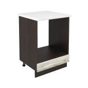 Шкаф нижний духовой ШНД 600 Корпус: ЛДСП венге 16мм; фасад: фрезеровка Бруклин, МДФ клен скандинавский 16 мм