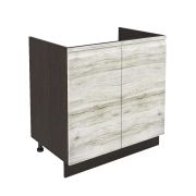 Шкаф нижний под мойку ШНМ 800 Корпус: ЛДСП венге 16мм; фасад: фрезеровка Бруклин, МДФ клен скандинавский 16 мм