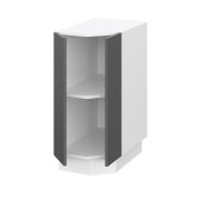 Шкаф нижний торцевой ШНТ 360 Корпус: ЛДСП венге 16мм; фасад: фрезеровка Гренада, МДФ бразильский орех 16мм