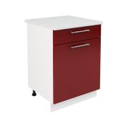 Шкаф нижний с ящиком ШН1Я 600 Корпус: ЛДСП венге 16мм; фасад: фрезеровка Гренада, МДФ бразильский орех 16мм