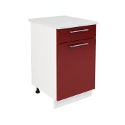 Шкаф нижний с ящиком ШН1Я 500 Корпус: ЛДСП венге 16мм; фасад: фрезеровка Гренада, МДФ бразильский орех 16мм