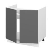 Шкаф нижний под мойку ШНМ 800 Корпус: ЛДСП венге 16мм; фасад: фрезеровка Гренада, МДФ бразильский орех 16мм