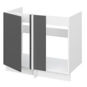 Шкаф нижний угловой  ШНУП 1000 Корпус: ЛДСП венге 16мм; фасад: фрезеровка Гренада, МДФ бразильский орех 16мм