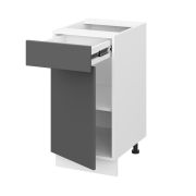 Шкаф нижний с ящиком ШН1Я 400 Корпус: ЛДСП венге 16мм; фасад: фрезеровка Гренада, МДФ сандал 16мм