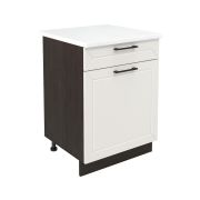 Шкаф нижний с ящиком ШН1Я 600 Корпус: ЛДСП венге 16мм; фасад: фрезеровка Кельн, МДФ софт бланж 16мм