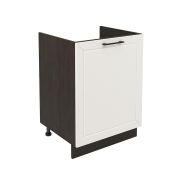 Шкаф нижний под мойку ШНМ 600-1 Корпус: ЛДСП венге 16мм; фасад: фрезеровка Кельн, МДФ софт бланж 16мм