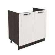 Шкаф нижний под мойку ШНМ 800 Корпус: ЛДСП венге 16мм; фасад: фрезеровка Кельн, МДФ софт бланж 16мм