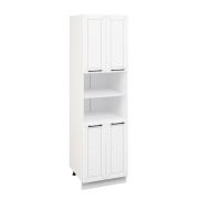 Пенал ПД2 600 Корпус: ЛДСП белый 16мм; фасад: фрезеровка Кельн, МДФ софт даймонд 16мм