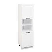 Пенал ПД1 600 Корпус: ЛДСП белый 16мм; фасад: фрезеровка Кельн, МДФ софт даймонд 16мм