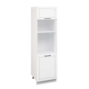 Пенал ПДГ 600 Корпус: ЛДСП белый 16мм; фасад: фрезеровка Кельн, МДФ софт даймонд 16мм