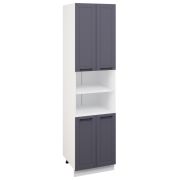 Пенал (премьер) ПД2 600Н Корпус: ЛДСП белый 16мм; фасад: фрезеровка Кельн, МДФ софт смок 16мм