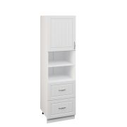 Пенал ПД600-12Я Корпус: ЛДСП белый 16мм; фасад: фрезеровка Лондон, МДФ дуб белый 16мм