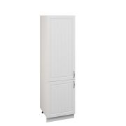 Пенал П600-11 Корпус: ЛДСП белый 16мм; фасад: фрезеровка Лондон, МДФ дуб белый 16мм