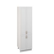 Пенал П600-22 Корпус: ЛДСП белый 16мм; фасад: фрезеровка Лондон, МДФ дуб белый 16мм