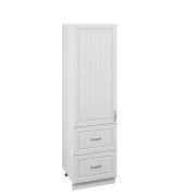 Пенал П600-12Я Корпус: ЛДСП белый 16мм; фасад: фрезеровка Лондон, МДФ дуб белый 16мм