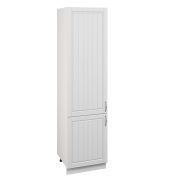 Пенал (премьер) П600Н-11 Корпус: ЛДСП белый 16мм; фасад: фрезеровка Лондон, МДФ дуб белый 16мм