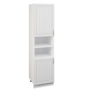 Пенал (премьер) ПД600Н-11 Корпус: ЛДСП белый 16мм; фасад: фрезеровка Лондон, МДФ дуб белый 16мм