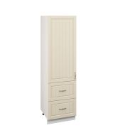 Пенал П600-12Я Корпус: ЛДСП белый 16мм; фасад: фрезеровка Лондон, МДФ дуб крем 16мм