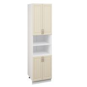 Пенал (премьер) ПД600Н-22 Корпус: ЛДСП белый 16мм; фасад: фрезеровка Лондон, МДФ дуб крем 16мм