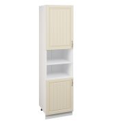 Пенал (премьер) ПД600Н-11 Корпус: ЛДСП белый 16мм; фасад: фрезеровка Лондон, МДФ дуб крем 16мм