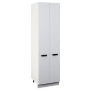 Пенал П2 600 Корпус: ЛДСП белый 16мм; фасад: фрезеровка Норд, МДФ софт даймонд 16 мм