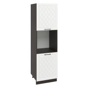 Пенал ПД600-11 Корпус: ЛДСП венге 16мм; фасад: фрезеровка Барселона, МДФ белое дерево 16мм