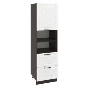 Пенал ПД600-12Я Корпус: ЛДСП венге 16мм; фасад: фрезеровка Барселона, МДФ белое дерево 16мм