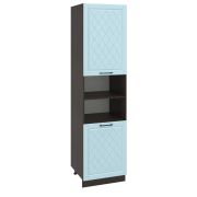 Пенал (премьер) ПД600Н-11 Корпус: ЛДСП венге 16мм; фасад: фрезеровка Барселона, МДФ голубой тик 16мм