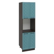 Пенал ПД600-22 Корпус: ЛДСП венге 16мм; фасад: фрезеровка Барселона, МДФ морское дерево 16мм