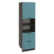 Пенал ПД600-12Я Корпус: ЛДСП венге 16мм; фасад: фрезеровка Барселона, МДФ морское дерево 16мм