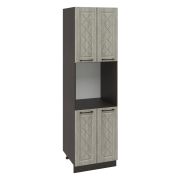 Пенал ПД600-22 Корпус: ЛДСП венге 16мм; фасад: фрезеровка Барселона, МДФ седой клен 16мм