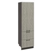 Пенал П600-12Я Корпус: ЛДСП венге 16мм; фасад: фрезеровка Барселона, МДФ седой клен 16мм