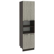 Пенал (премьер) ПД600Н-22 Корпус: ЛДСП венге 16мм; фасад: фрезеровка Барселона, МДФ седой клен 16мм